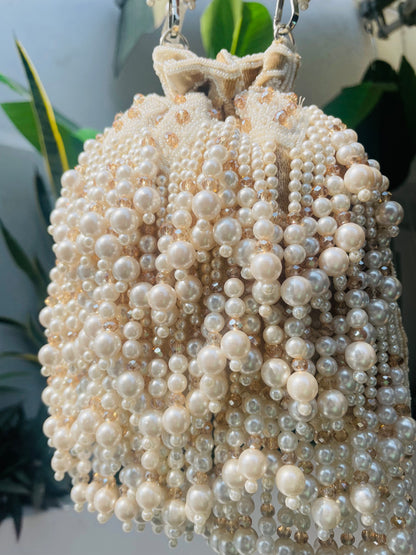 Hanging pearl Potli
