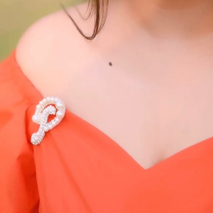 Initial Cursive Letter Brooches