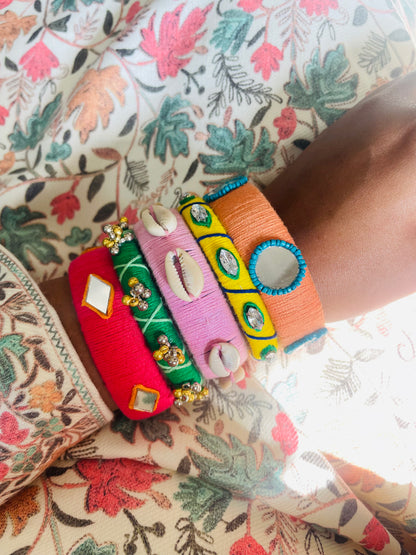 Boho colorful Bangle Set