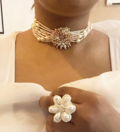 Shawra Pink Choker Necklace