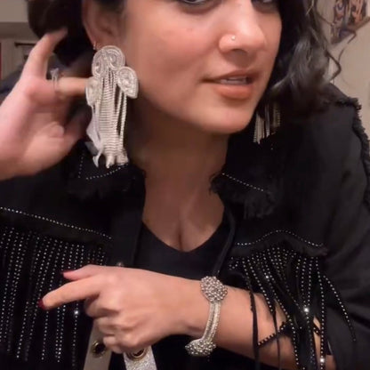 Ambra Silver Hanging Earrings