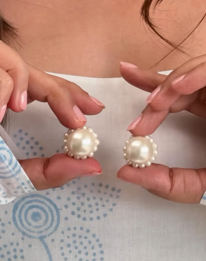 Big Pearl Studs Earrings
