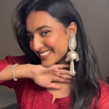 Shama Jhumkas with Chain hangings
