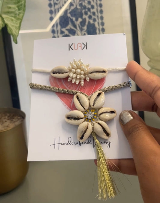 Shell Rakhi Lumba Set