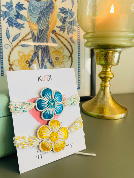 Flower Rakhi Set