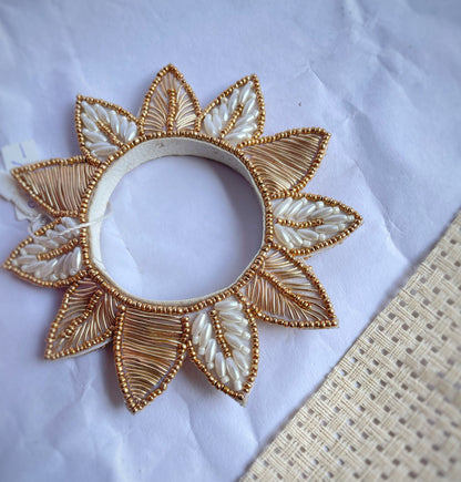 Leaf Golden Statement Bangle