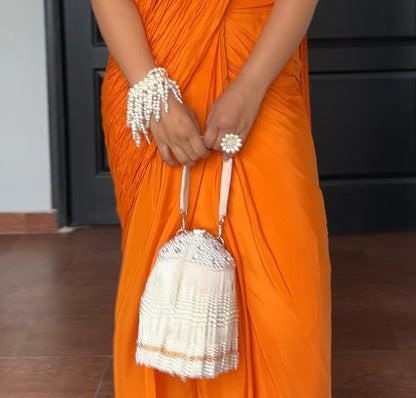 Hanging Pearl statement Bracelet cum Necklace