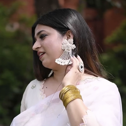 Priyan Statement Danglers Earrings