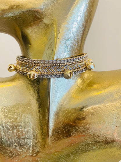Nafza Golden Choker Necklace