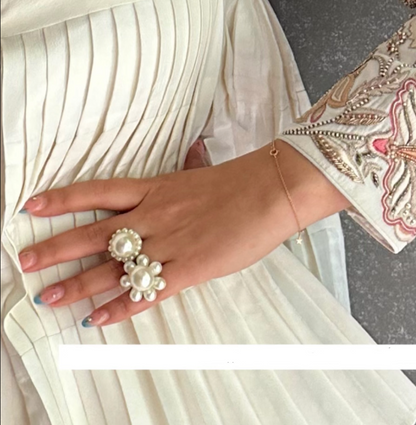 Pearls Double Cocktail Ring