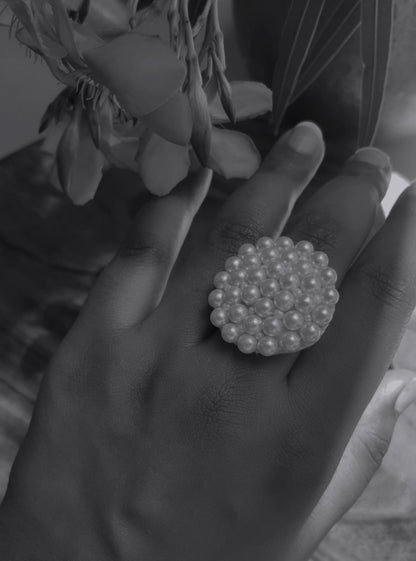 Classic Pearl Cocktail Ring